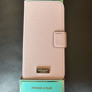 Kate Spade iPhone 6 Plus excellent used condition phone case with card slots.